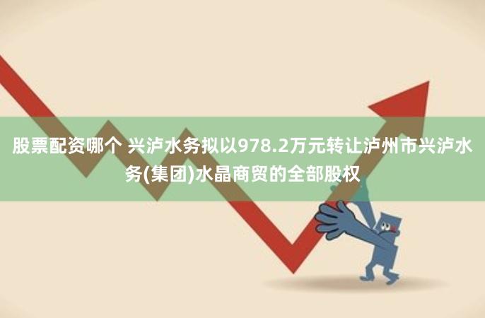 股票配资哪个 兴泸水务拟以978.2万元转让泸州市兴泸水务(集团)水晶商贸的全部股权