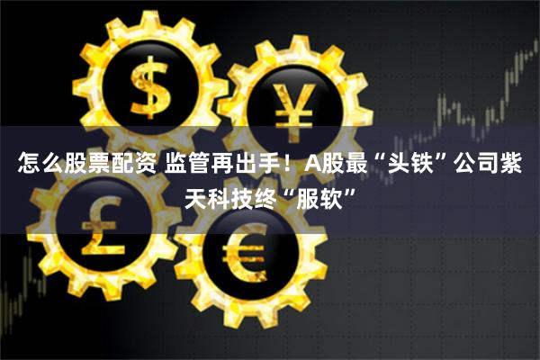 怎么股票配资 监管再出手！A股最“头铁”公司紫天科技终“服软”