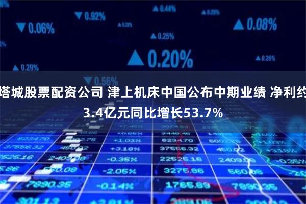 塔城股票配资公司 津上机床中国公布中期业绩 净利约3.4亿元同比增长53.7%