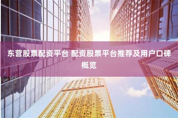东营股票配资平台 配资股票平台推荐及用户口碑概览