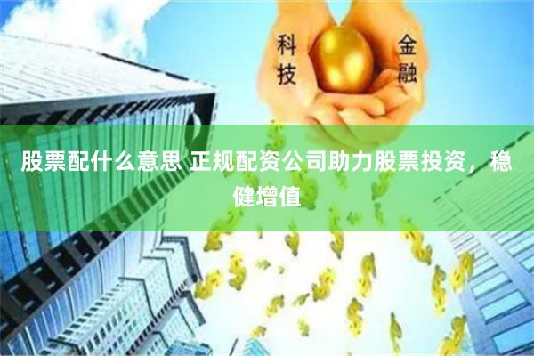 股票配什么意思 正规配资公司助力股票投资，稳健增值